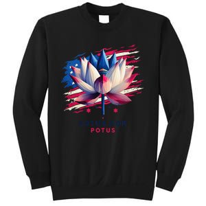 Lotus For Potus Kamala Harris President 2024 Democrats Gift Sweatshirt