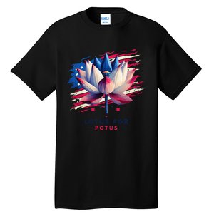 Lotus For Potus Kamala Harris President 2024 Democrats Gift Tall T-Shirt