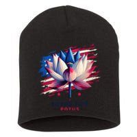 Lotus For Potus Kamala Harris President 2024 Democrats Gift Short Acrylic Beanie