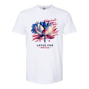 Lotus For Potus Kamala Harris President 2024 Democrats Gift Softstyle CVC T-Shirt