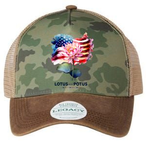 Lotus For Potus Kamala Harris 2024 President Election Vote Legacy Tie Dye Trucker Hat