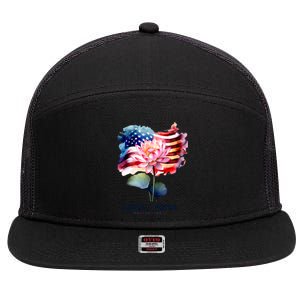 Lotus For Potus Kamala Harris 2024 President Election Vote 7 Panel Mesh Trucker Snapback Hat