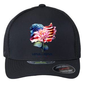 Lotus For Potus Kamala Harris 2024 President Election Vote Flexfit Unipanel Trucker Cap