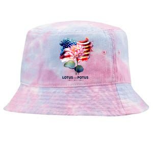 Lotus For Potus Kamala Harris 2024 President Election Vote Tie-Dyed Bucket Hat