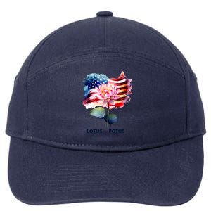 Lotus For Potus Kamala Harris 2024 President Election Vote 7-Panel Snapback Hat