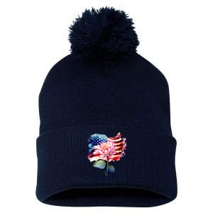 Lotus For Potus Kamala Harris 2024 President Election Vote Pom Pom 12in Knit Beanie