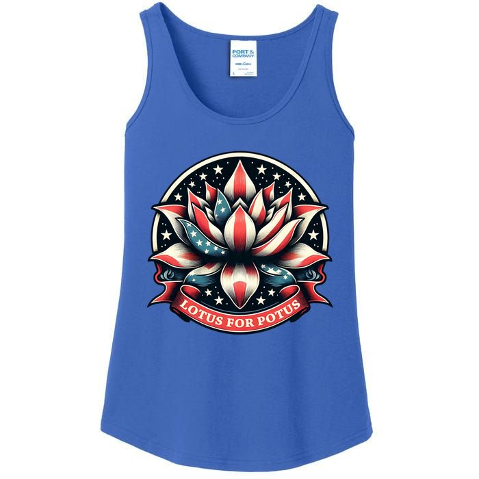 Lotus For Potus Usa Election Ladies Essential Tank