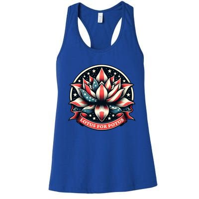 Lotus For Potus Usa Election Women's Racerback Tank