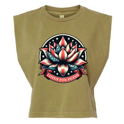 Lotus For Potus Usa Election Garment-Dyed Women's Muscle Tee