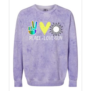 Love Flower Peace Sunshine Love Water Sun Meaningful Gift Colorblast Crewneck Sweatshirt