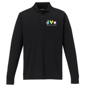 Love Flower Peace Sunshine Love Water Sun Meaningful Gift Performance Long Sleeve Polo