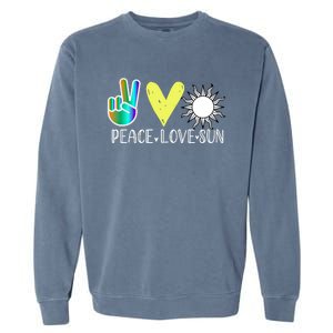 Love Flower Peace Sunshine Love Water Sun Meaningful Gift Garment-Dyed Sweatshirt