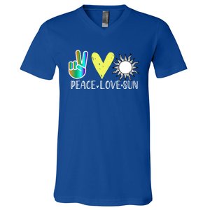 Love Flower Peace Sunshine Love Water Sun Meaningful Gift V-Neck T-Shirt