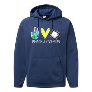 Love Flower Peace Sunshine Love Water Sun Meaningful Gift Performance Fleece Hoodie