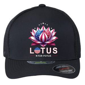 Lotus For Potus Kamala Harris 2024 President Trend Election Flexfit Unipanel Trucker Cap