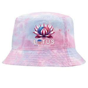 Lotus For Potus Kamala Harris 2024 President Trend Election Tie-Dyed Bucket Hat