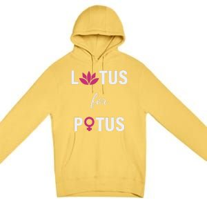 Lotus For Potus Kamala Harris Women Right President Premium Pullover Hoodie