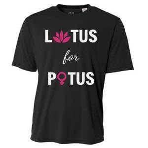 Lotus For Potus Kamala Harris Women Right President Cooling Performance Crew T-Shirt