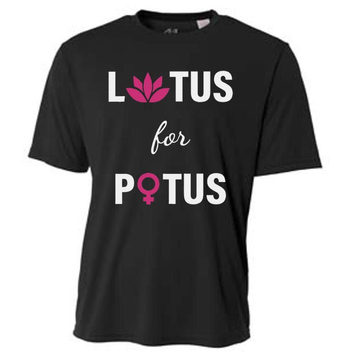 Lotus For Potus Kamala Harris Women Right President Cooling Performance Crew T-Shirt