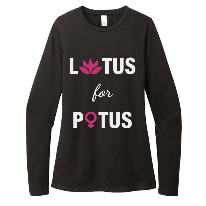 Lotus For Potus Kamala Harris Women Right President Womens CVC Long Sleeve Shirt