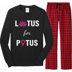 Lotus For Potus Kamala Harris Women Right President Long Sleeve Pajama Set