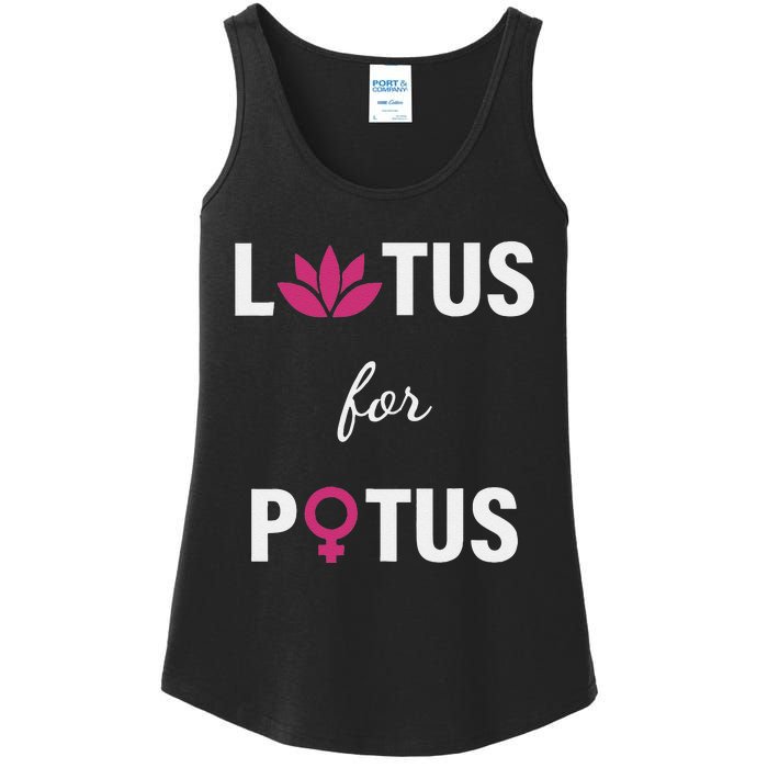 Lotus For Potus Kamala Harris Women Right President Ladies Essential Tank