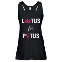 Lotus For Potus Kamala Harris Women Right President Ladies Essential Flowy Tank