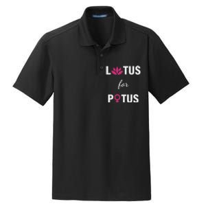 Lotus For Potus Kamala Harris Women Right President Dry Zone Grid Polo