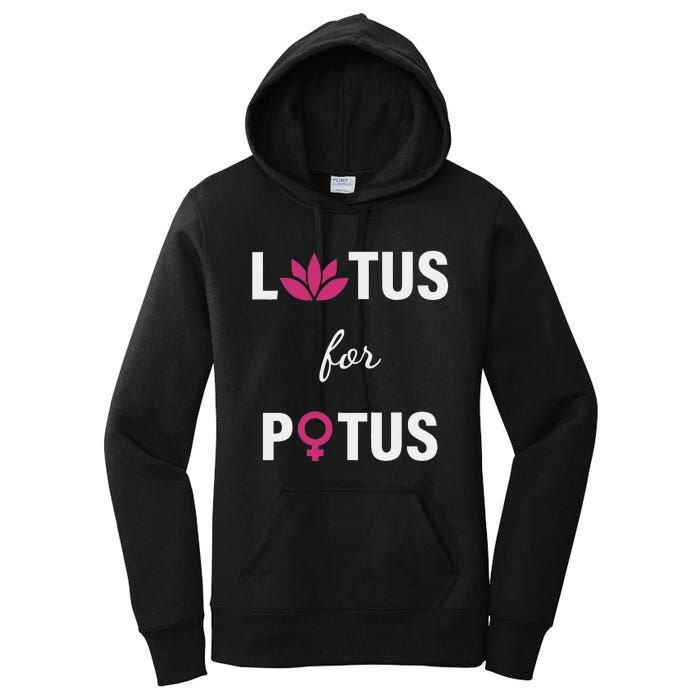 Lotus For Potus Kamala Harris Women Right President Women's Pullover Hoodie