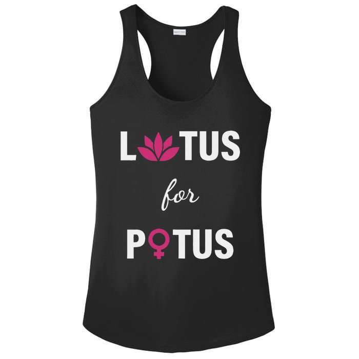 Lotus For Potus Kamala Harris Women Right President Ladies PosiCharge Competitor Racerback Tank