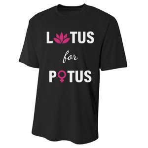 Lotus For Potus Kamala Harris Women Right President Performance Sprint T-Shirt