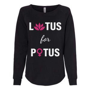 Lotus For Potus Kamala Harris Women Right President Womens California Wash Sweatshirt