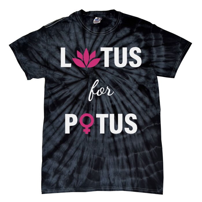 Lotus For Potus Kamala Harris Women Right President Tie-Dye T-Shirt