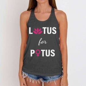 Lotus For Potus Kamala Harris Women Right President Women's Knotted Racerback Tank