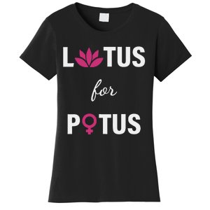 Lotus For Potus Kamala Harris Women Right President Women's T-Shirt