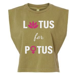 Lotus For Potus Kamala Harris Women Right President Garment-Dyed Women's Muscle Tee