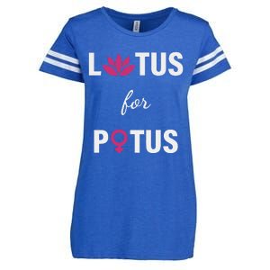 Lotus For Potus Kamala Harris Women Right President Enza Ladies Jersey Football T-Shirt