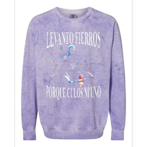 Levanto Fierros Porque Culos Ni Uno Calaca Colorblast Crewneck Sweatshirt