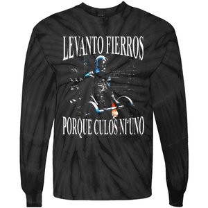 Levanto Fierros Porque Culos Ni Uno Calaca Tie-Dye Long Sleeve Shirt