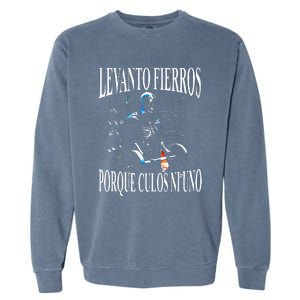 Levanto Fierros Porque Culos Ni Uno Calaca Garment-Dyed Sweatshirt