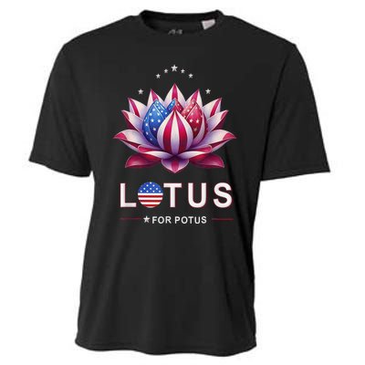 Lotus For Potus Kamala Harris 2024 President Trend Election Cooling Performance Crew T-Shirt