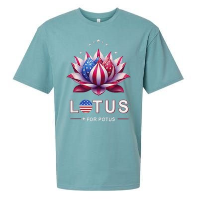 Lotus For Potus Kamala Harris 2024 President Trend Election Sueded Cloud Jersey T-Shirt