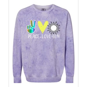 Love Flower Peace Sunshine Love Water Sun Cute Gift Colorblast Crewneck Sweatshirt