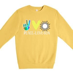 Love Flower Peace Sunshine Love Water Sun Cute Gift Premium Crewneck Sweatshirt