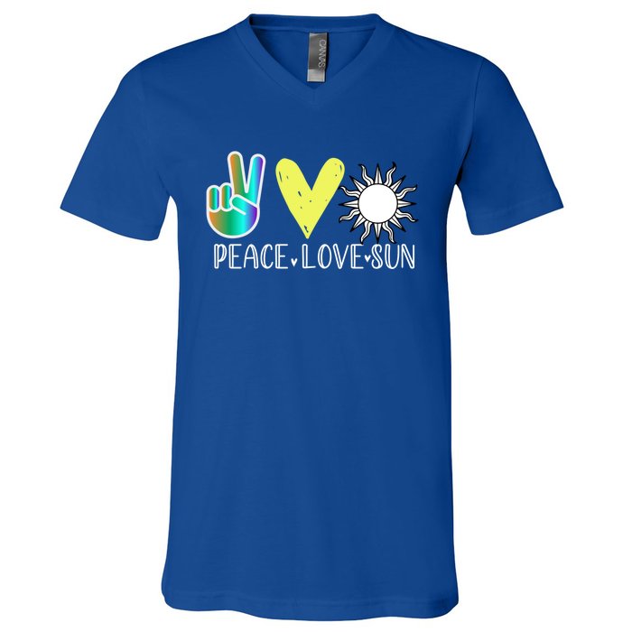 Love Flower Peace Sunshine Love Water Sun Cute Gift V-Neck T-Shirt