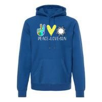 Love Flower Peace Sunshine Love Water Sun Cute Gift Premium Hoodie