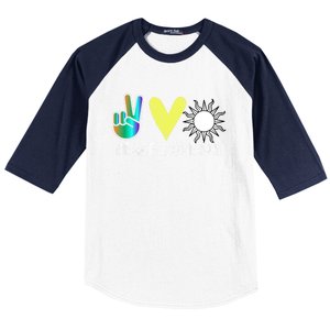 Love Flower Peace Sunshine Love Water Sun Cute Gift Baseball Sleeve Shirt