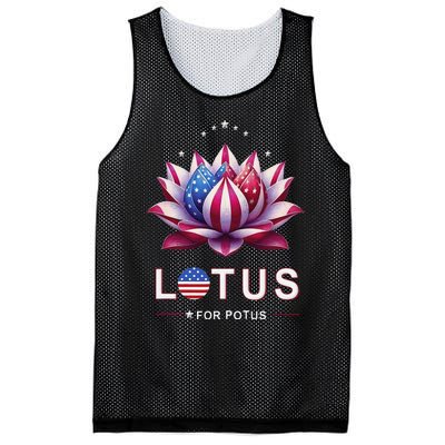 Lotus For Potus Kamala Harris 2024 President Trend Election Mesh Reversible Basketball Jersey Tank