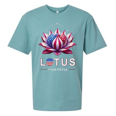 Lotus For Potus Kamala Harris 2024 President Trend Election Sueded Cloud Jersey T-Shirt