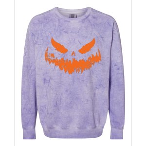 Lantern Face Pumpkin Scary Halloween Costume Funny Colorblast Crewneck Sweatshirt